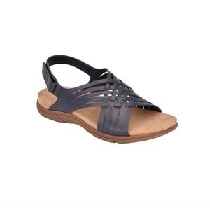 Easy Spirit‎ Mar Womens Woven Leather Slingback Sandals Sz 9.5M Comfort Adj New